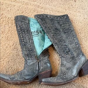 Corral Women's Studded Black Heeled Boots